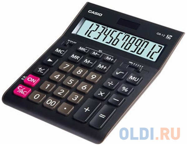 Калькулятор настольный CASIO GR-12-W-EP 12-разрядный черный 434512438