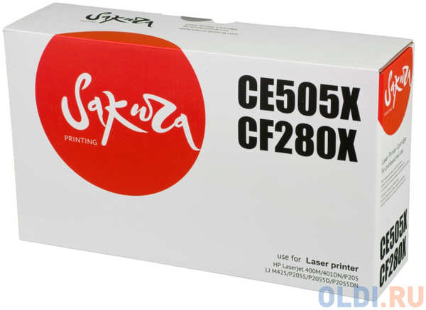 Картридж Sakura CE505X/CF280X 6500стр Черный 434516675