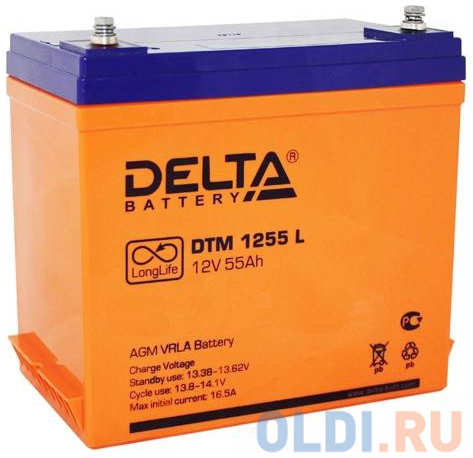 Батарея Delta DTM 1255 L 55Ач 12B
