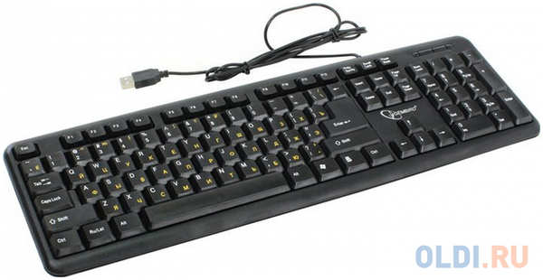 Клавиатура проводная Gembird KB-8320U-Ru Lat-BL USB черный 434538237