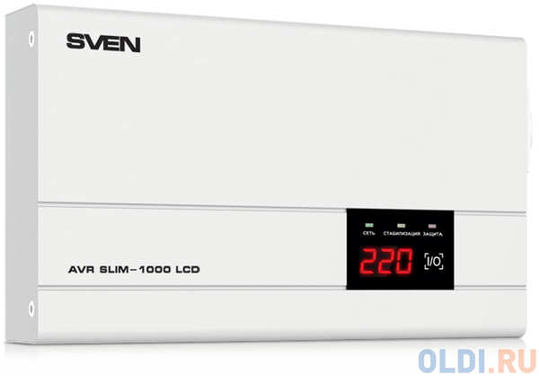 Стабилизатор напряжения Sven AVR SLIM-1000 LCD 1 розетка 434545572
