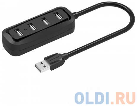 Концентратор USB Vention VAS-J43-B015 4 порта USB2.0 черный 434561412
