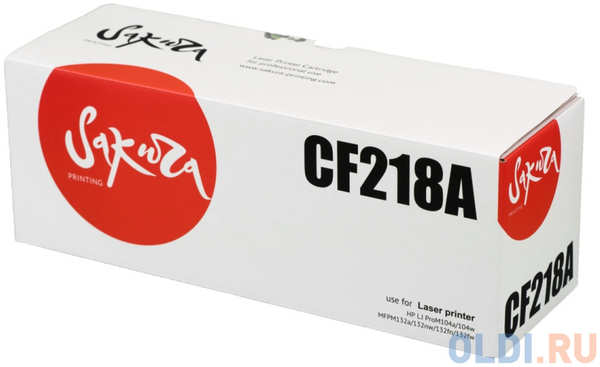 Картридж Sakura CF218A 1400стр Черный 434594901