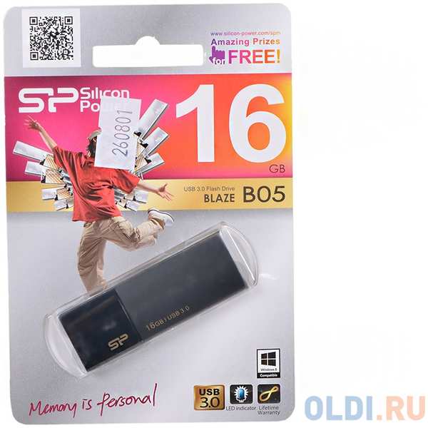 Внешний накопитель 16GB USB Drive <USB 3.0 Silicon Power Blaze B05 (SP016GBUF3B05V1K)