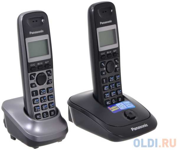 Телефон DECT Panasonic KX-TG2512RU2 АОН, Caller ID 50, 10 мелодий, Спикерфон, Эко-режим, + дополнительная трубка 434604356