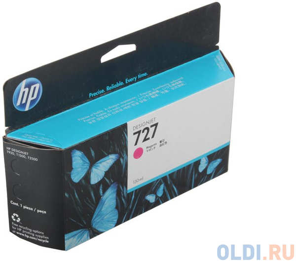 Картридж HP B3P20A №727 для HP Designjet T920 T1500 ePrinter series 130мл пурпурный 434607224