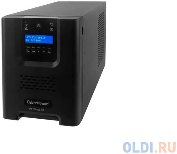 ИБП CyberPower PR1000ELCD 1000VA/900W USB/RS-232/EPO/SNMPslot/RJ11/45 (8 IEC) 434631011