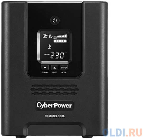 ИБП CyberPower PR3000ELCDSL 3000VA/2700W USB/RS-232/EPO/SNMPslot/RJ11/45 (9 IEC) 434631015