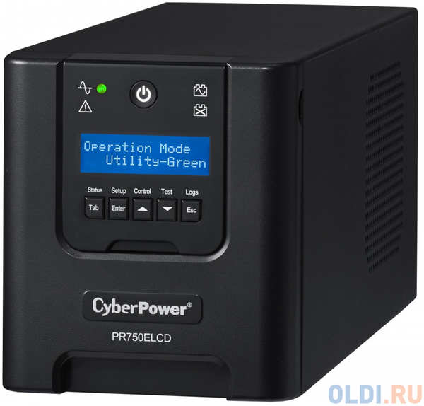 ИБП CyberPower PR750ELCD 750VA/675W USB/RS-232/EPO/SNMPslot/RJ11/45 (6 IEC) 434631017