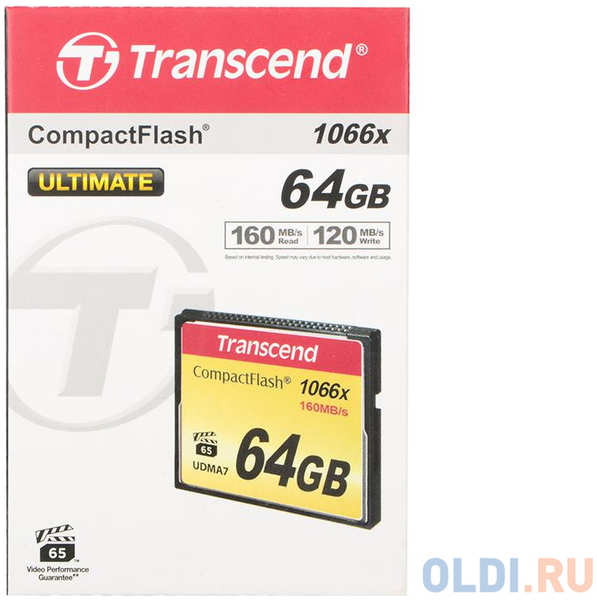 Карта памяти Compact Flash 64Gb Transcend <1000x 434631675