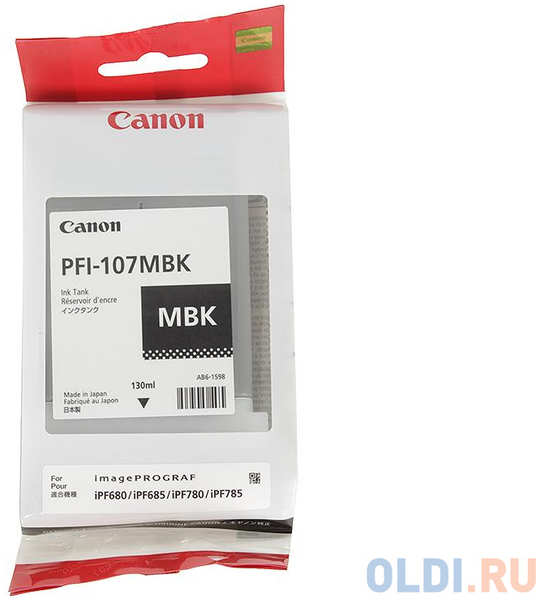Картридж Canon PFI-107 MBK 120стр матовый