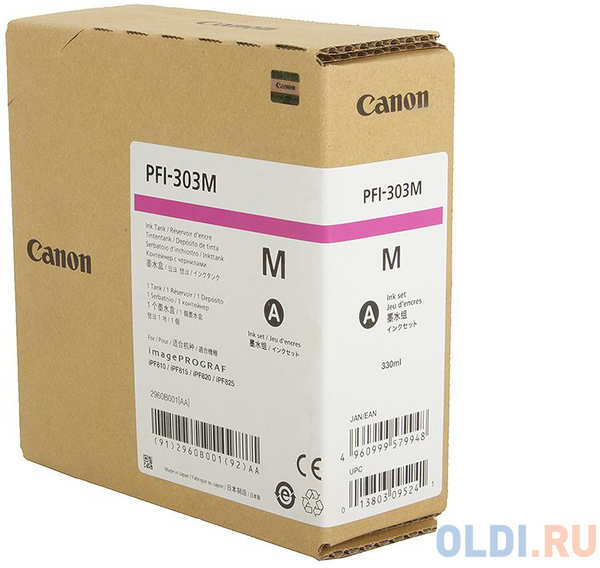 Картридж Canon PFI-303 M для iPF815 825 пурпурный 434632813