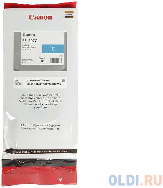 Картридж Canon PFI-207 C для iPF 680/685/780/785 голубой 8790B001 434632875