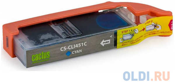 Картридж Cactus CS-CLI451C для Canon MG 6340 5440 IP7240 голубой 434634661
