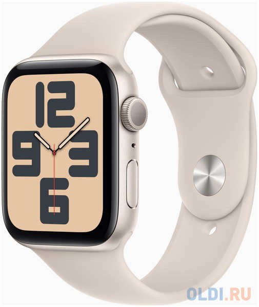 Смарт-часы Apple Watch SE 2023 A2723 44мм OLED корп.сияющая звезда Sport Band рем.сияющая звезда разм.брасл.:S/M (MRE43LL/A)