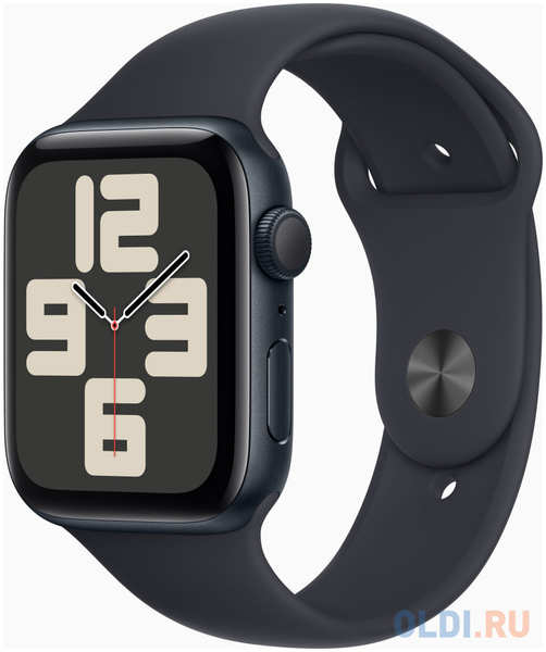 Смарт-часы Apple Watch SE 2023 A2723 44мм OLED корп.темная ночь Sport Band рем.темная ночь разм.брасл.:S/M (MRE73LL/A) 4346400153