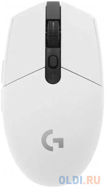 Мышь беспроводная Logitech G304 Lightspeed белый USB + радиоканал 910-005295 4346400476