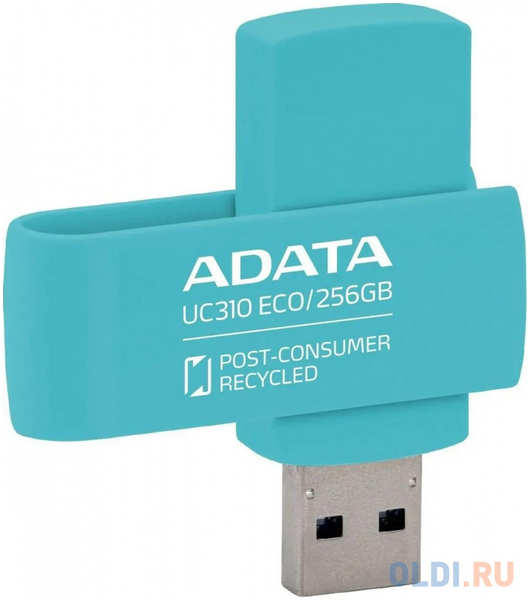 ADATA Флеш Диск A-DATA 256GB UC310E, USB 3.2, зеленый 4346400659