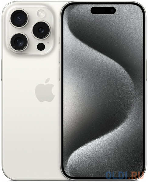Смартфон Apple A3101 iPhone 15 Pro 512Gb белый титан моноблок 3G 4G 6.1″ iOS 17 802.11 a/b/g/n/ac/ax NFC GPS 4346402003