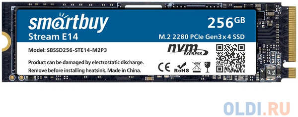 Smart Buy Smartbuy M.2 SSD 256Gb Stream E14 SBSSD256-STE14-M2P3 NVMe PCIe3 4346402480