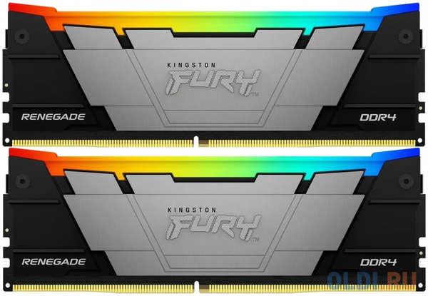 Оперативная память для компьютера Kingston Fury Renegade RGB DIMM 64Gb DDR4 3200 MHz KF432C16RB2AK2/64