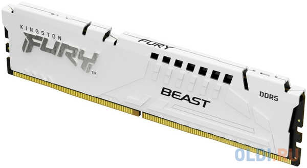 Оперативная память для компьютера Kingston Fury Beast White DIMM 32Gb DDR5 6000 MHz KF560C36BWE-32 4346403344