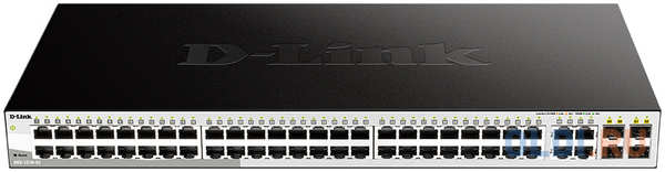 Коммутатор D-Link DGS-1210-52/FL2A (L2) 52x1Гбит/с 4xКомбо(1000BASE-T/SFP) управляемый
