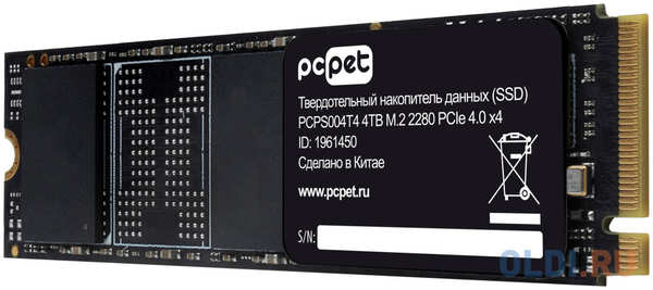 Накопитель SSD PC Pet PCI-E 4.0 x4 4TB PCPS004T4 M.2 2280 OEM 4346404240