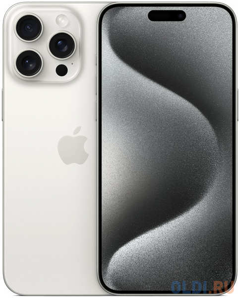 Смартфон Apple A3108 iPhone 15 Pro Max 1Tb белый титан моноблок 3G 4G 2Sim 6.7″ 1290x2796 iOS 17 48Mpix 802.11 a/b/g/n/ac/ax NFC GPS Protect 4346404355