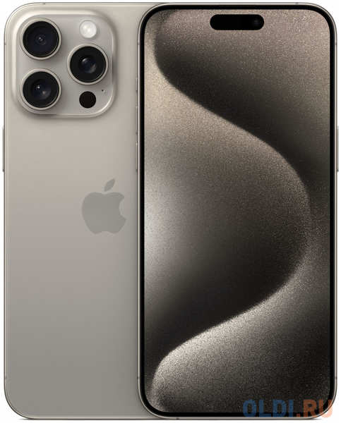 Смартфон Apple A3108 iPhone 15 Pro Max 1Tb титан моноблок 3G 4G 2Sim 6.7″ 1290x2796 iOS 17 48Mpix 802.11 a/b/g/n/ac/ax NFC GPS Protect 4346404544