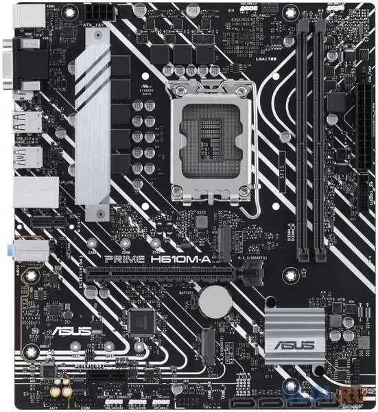 ASUS PRIME H610M-A-CSM, LGA1700, H610, 2*DDR5, VGA + DP + HDMI, 4 SATA 6, 2*M.2, USB 3.2, USB 2.0, mATX; 90MB1G20-M0EAYC