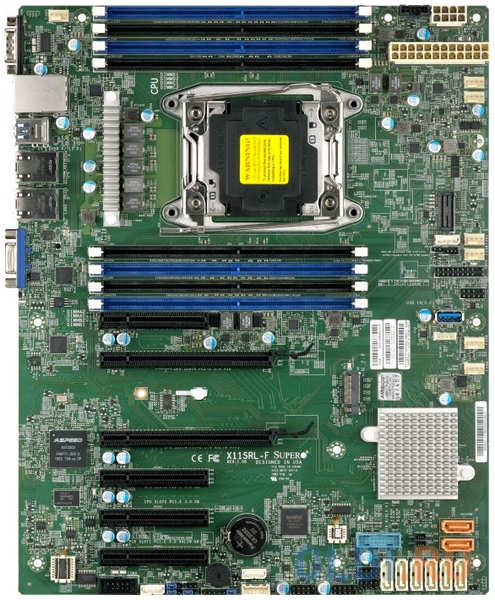 SuperMicro MBD-X11SRL-F-B ,ATX, Intel® C422, LGA2066, 512GB ECC RDIMM 1TB Registered ECC LDIMM, Dual LAN with Intel i210 Gigabit Ethernet Controller,3 4346406686