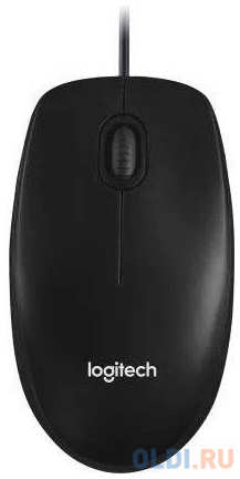 Мышь проводная Logitech M100, 1000dpi, USB Черный 910-006652 4346406820