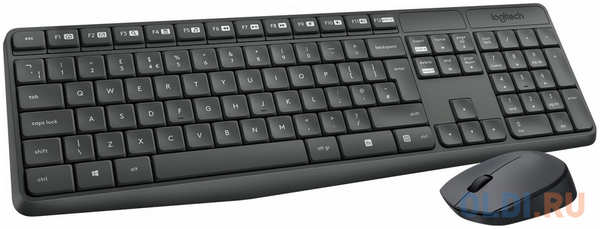 Клавиатура + мышь Logitech MK235 клав: мышь: USB беспроводная Multimedia (920-007931)