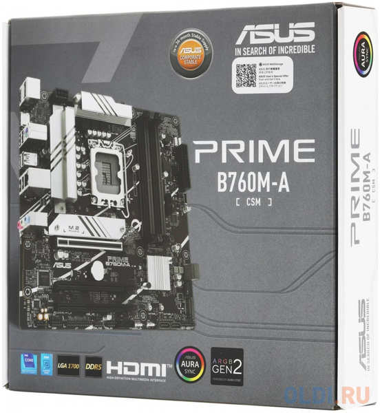 ASUS Материнская плата/ PRIME B760M-A D4-CSM 4346407914