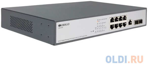 Origo OS3110P/135W/A1A Управляемый L2 PoE-коммутатор8x1000Base-T PoE+, 2x1000Base-X SFP,PoE-бюжет 135 Вт