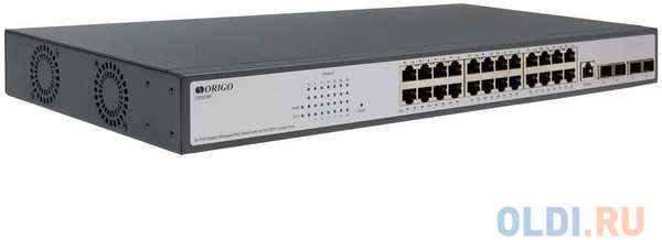 Origo OS3228P/380W/A1A Управляемый L3 PoE-коммутатор 24x1000Base-T PoE+, 4x10G SFP+, PoE-бюджет 370 Вт 4346408508