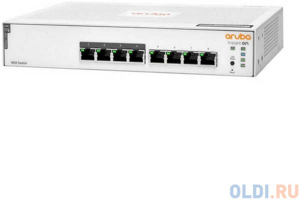 JL811A HPE Коммутатор Aruba Instant On 1830 8G Web-managed 4p Class4 PoE 65W fanless Switch