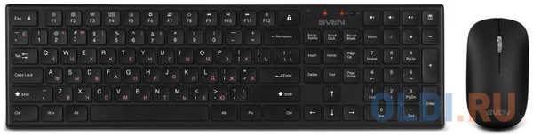 Беспроводной набор ножничная клавиатура+мышь SVEN KB-C2550W (109 кл.,12Fn, 1000DPI, 2+1 кл.)