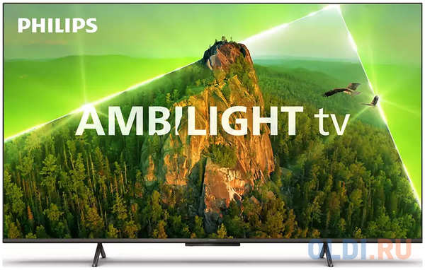 Телевизор LED Philips 50″ 50PUS8108/60 Series 8 серебристый 4K Ultra HD 60Hz DVB-T DVB-T2 DVB-C DVB-S DVB-S2 USB WiFi Smart TV (RUS) 4346410094