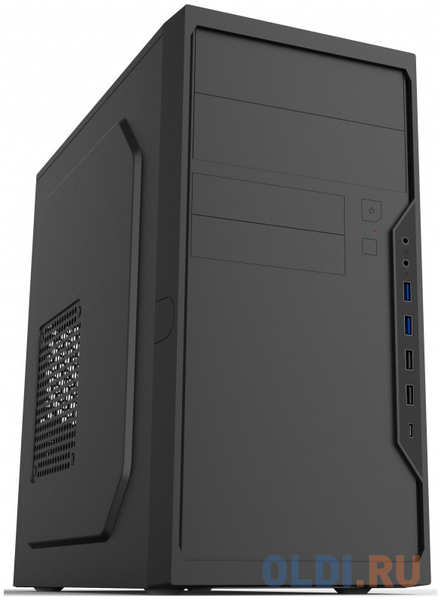 Foxline FL-733R-FZ450R-U32C-PH mATX case, black, w/PSU 450W 12cm, w/2xUSB2.0, w/2xUSB3.0, w/1xType-C (USB2.0), w/2xcombo audio, w/pwr cord, w/o FAN 4346410116