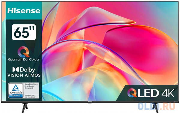 Телевизор QLED Hisense 65″ 65E7KQ черный 4K Ultra HD 60Hz DVB-T DVB-T2 DVB-C DVB-S DVB-S2 WiFi Smart TV 4346410266