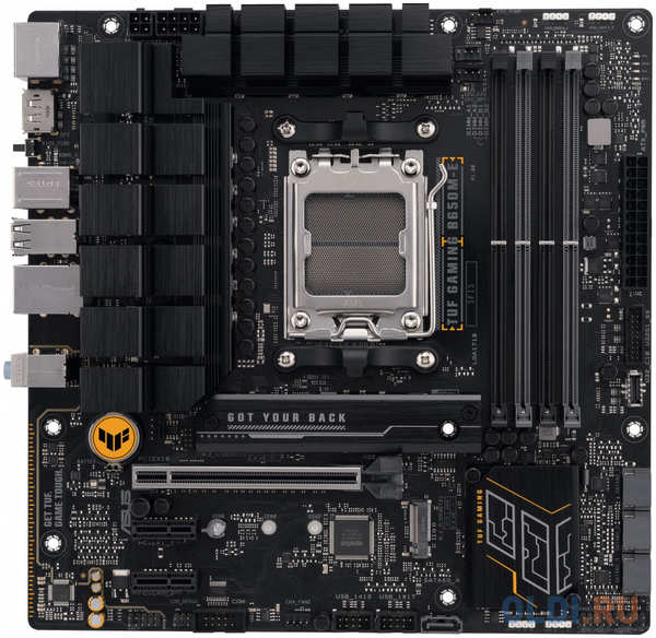 Материнская плата Asus TUF GAMING B650M-E SocketAM5 AMD B650 4xDDR5 mATX AC`97 8ch(7.1) 2.5Gg RAID+HDMI+DP 4346410632