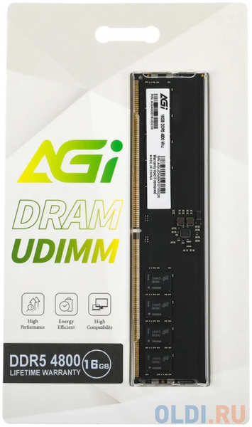 Оперативная память для компьютера AGI AGI480016UD238 DIMM 16Gb DDR5 4800 MHz AGI480016UD238 4346411919