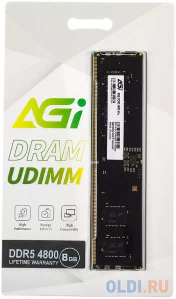 Оперативная память для компьютера AGI AGI480008UD238 DIMM 8Gb DDR5 4800 MHz AGI480008UD238 4346412333