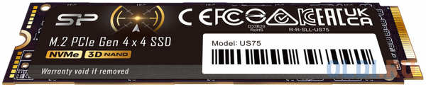Накопитель SSD Silicon Power PCI-E 4.0 x4 2TB SP02KGBP44US7505 US75 M.2 2280 4346413725