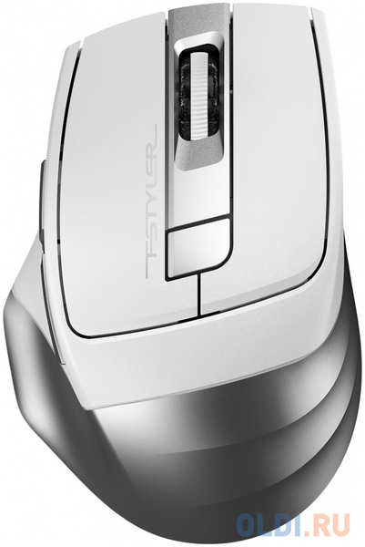 Мышь A4Tech Fstyler FB35S белый/серый оптическая (2000dpi) беспроводная BT/Radio USB для ноутбука (5but) 4346413914