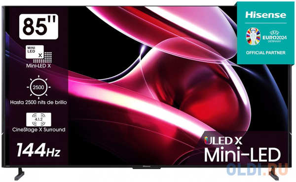 Телевизор LED Hisense 85″ 85UXKQ серый 4K Ultra HD 120Hz DVB-T DVB-T2 DVB-C DVB-S DVB-S2 USB WiFi Smart TV 4346413976