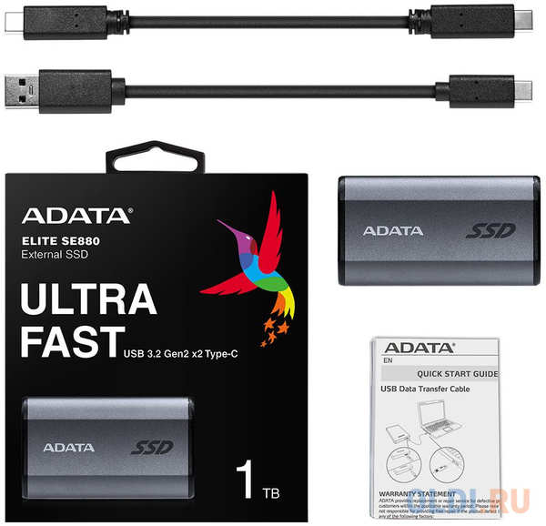 Внешний SSD диск 2.5″ 1 Tb USB 2.0 ADATA SE880