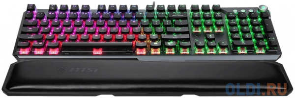 Gaming Keyboard MSI VIGOR GK71 SONIC, Wired, Mechnical, with Multimedia functions, Light & Fast Red MSI Sonic Switch, incl. Wrist Rest, RGB, Black 4346414222